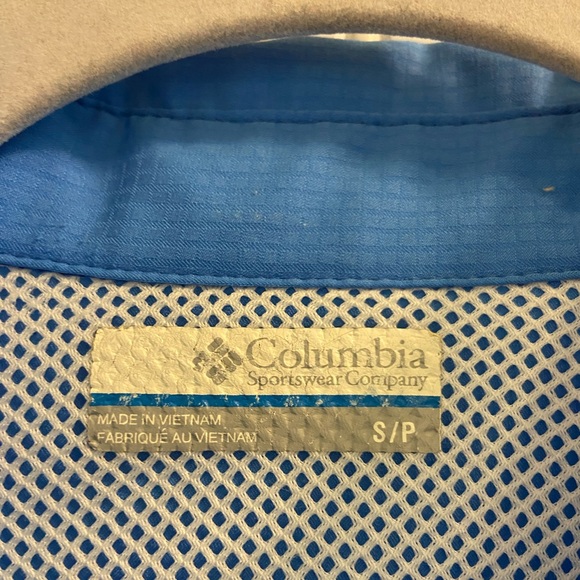 Columbia PFG Professional Fishing Gear Blue Snap Button Up Long Sleeve Vented S - Picture 4 of 9